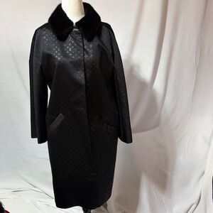 Louis Vuitton Black Monogram Cape Coat
